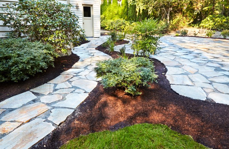 Outdoor Tiled Pathway